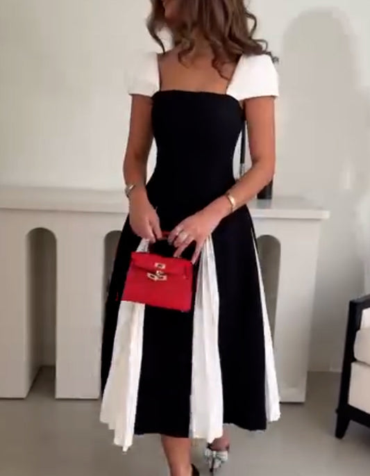 Black-White A Line Dress