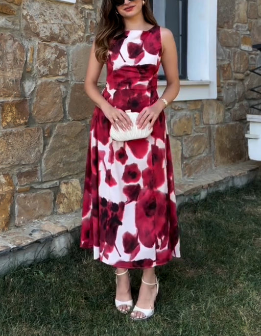 Red Sleeveless Dress
