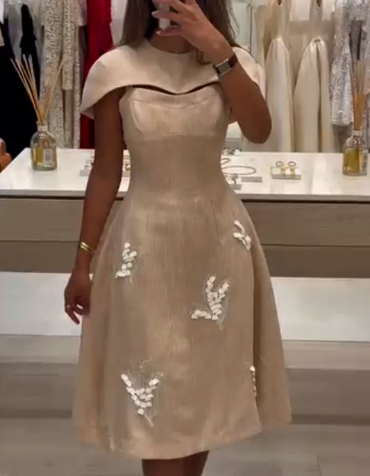 Beige Unique Dress