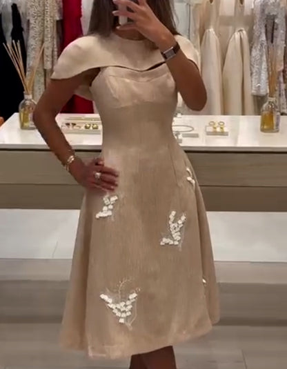 Beige Unique Dress