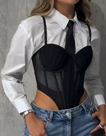 Shirt And Camisole Jumpsuit