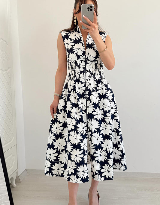 Sleeveless Zipper Dress