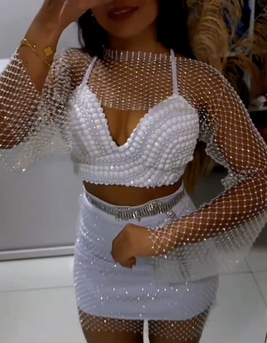 White Sexy Mini Suits