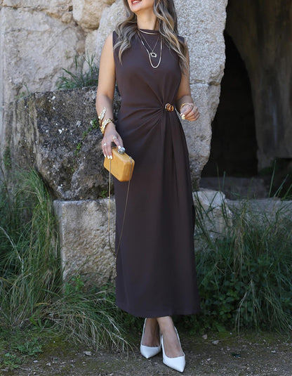 Solid-Color Knot Dress