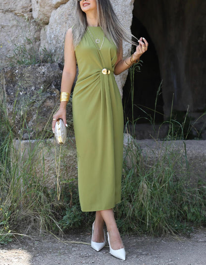 Solid-Color Knot Dress