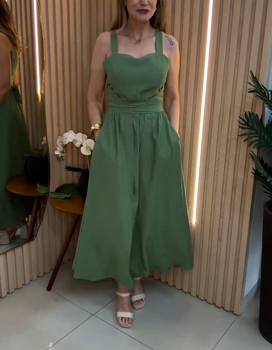Green Pockets Dress