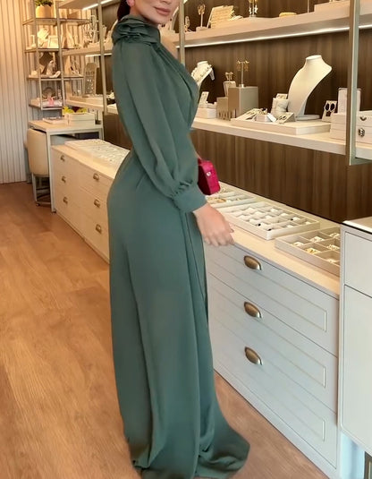 Flower One-Shoulder Dress