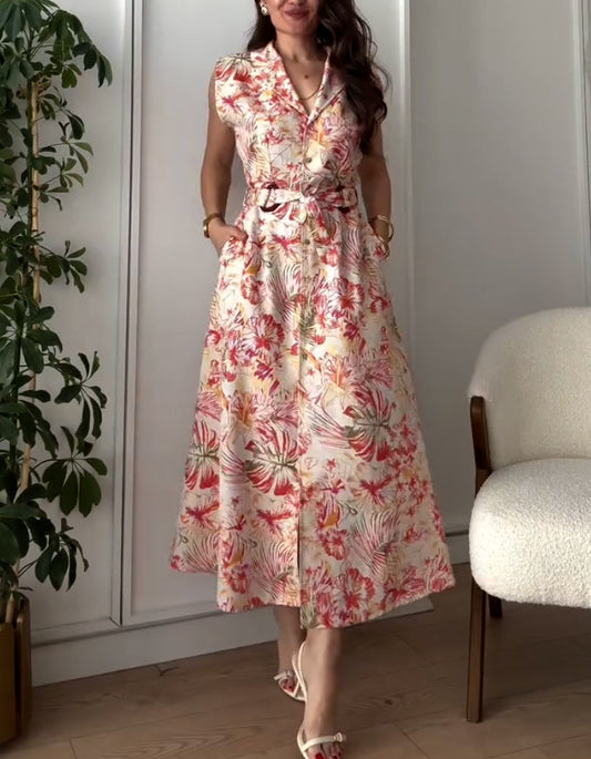 Floral V-Neck Dress