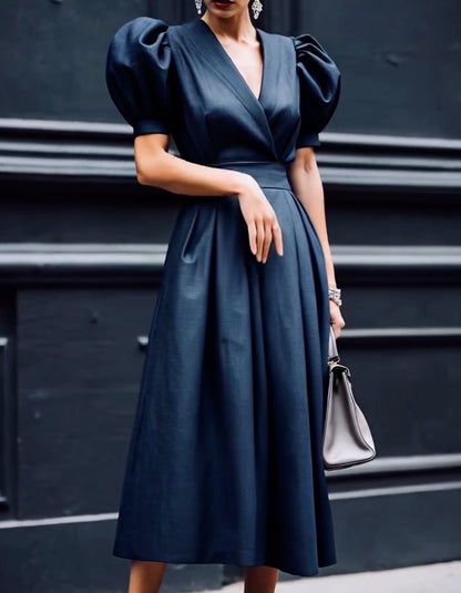 Chic Puff-Sleeve Dress