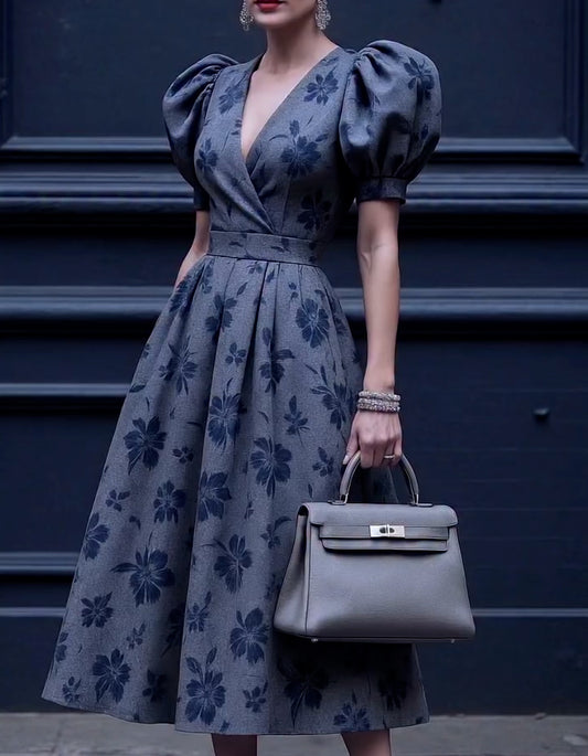 Chic Puff-Sleeve Dress