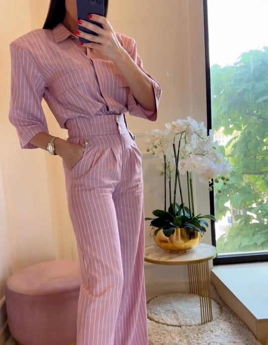 Pink Striped Suits