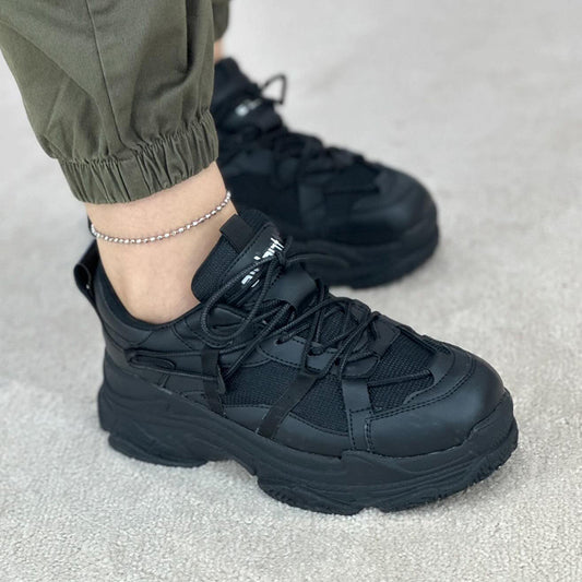 Black Chunky Sneakers