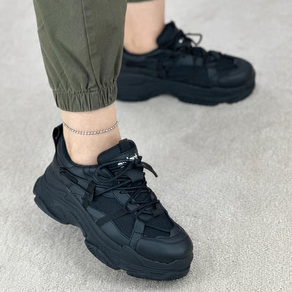 Black Chunky Sneakers