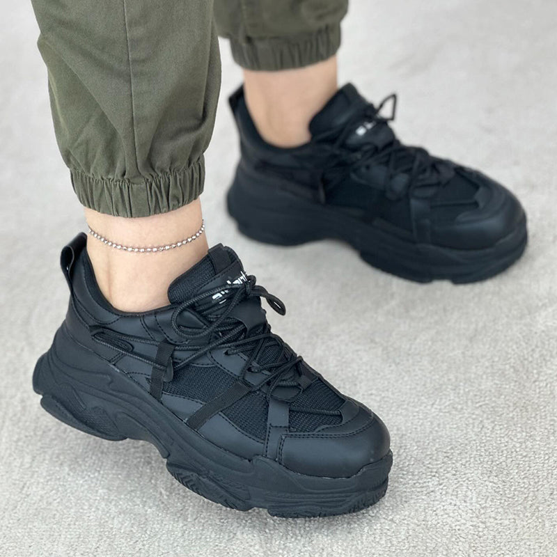 Black Chunky Sneakers