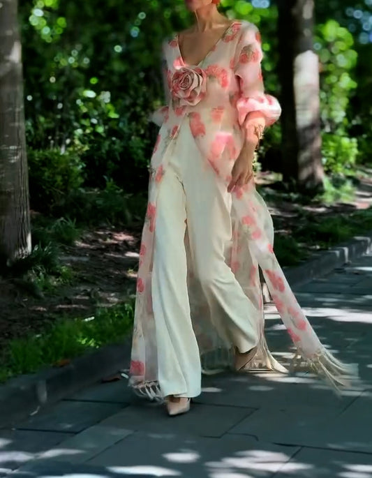 Flower Long Coat