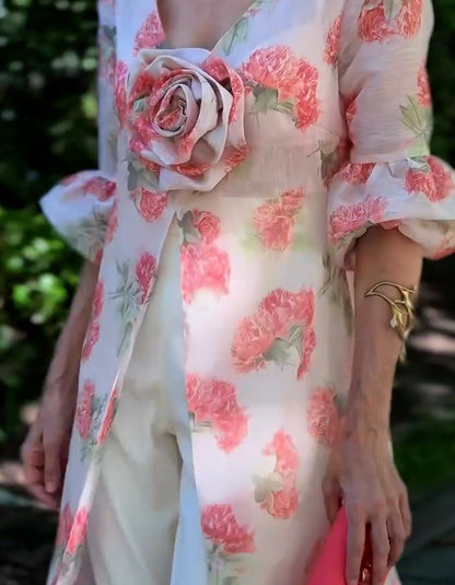 Flower Long Coat