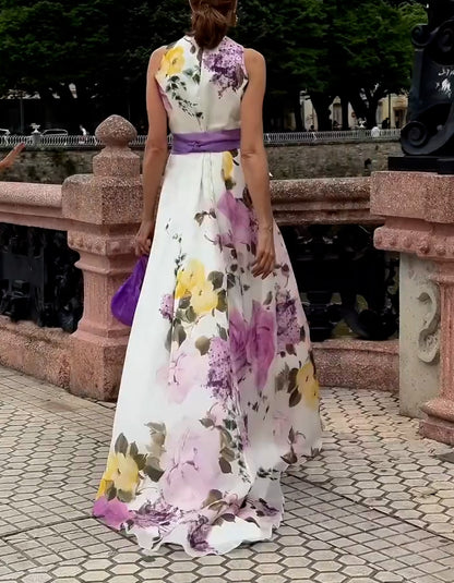 Flower Print Sleeveless Dress
