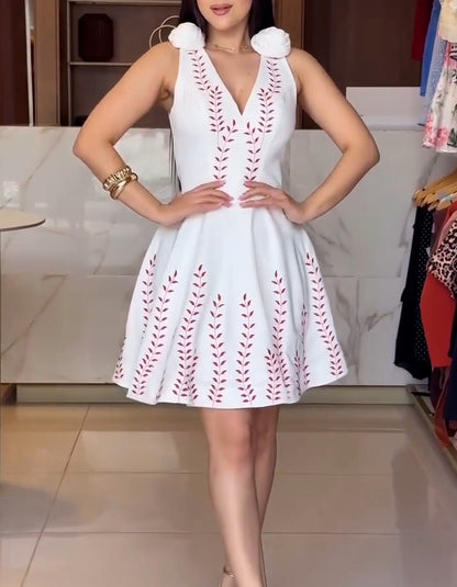 3D Flower Mini Dress