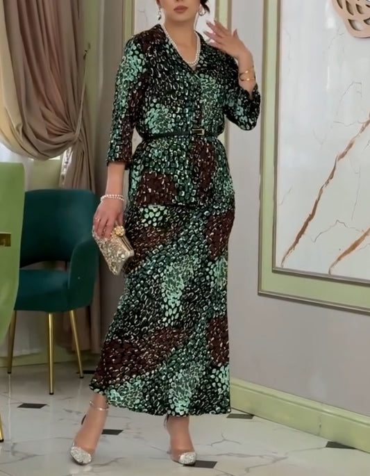 Green Patterned Dress