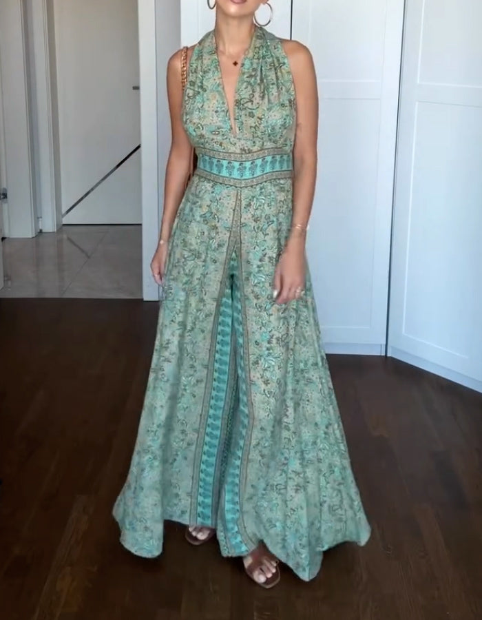 Green Loose Jumpsuit