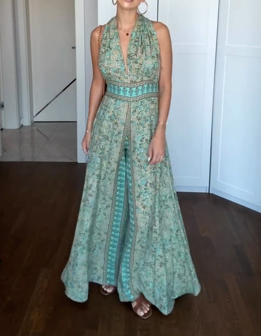 Green Loose Jumpsuit