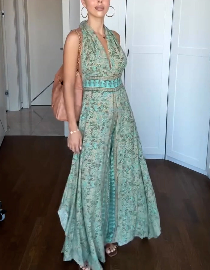 Green Loose Jumpsuit