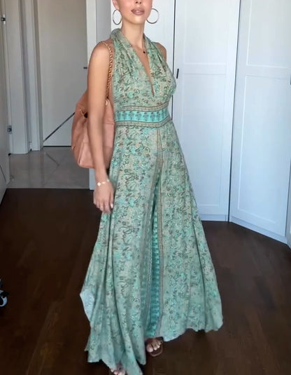 Green Loose Jumpsuit