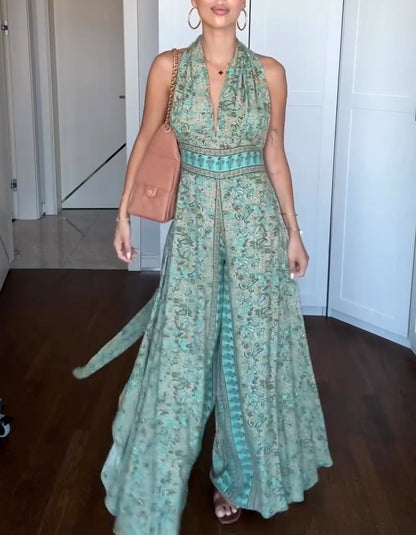Green Loose Jumpsuit
