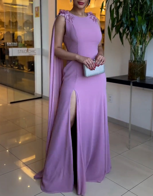 Purple Shawl Dress