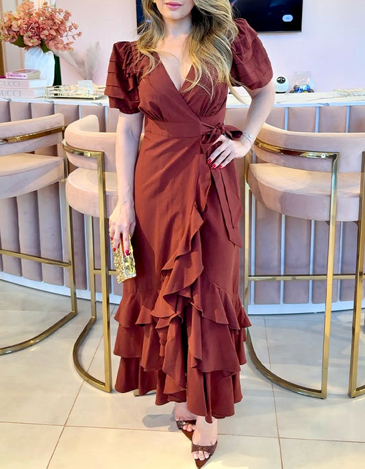 Brown Casual Dress