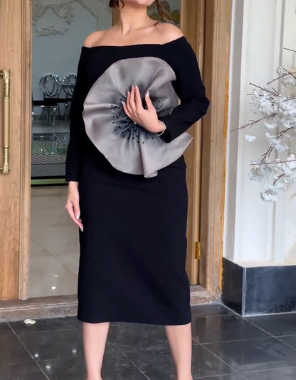 3D-Floral Casual Dress