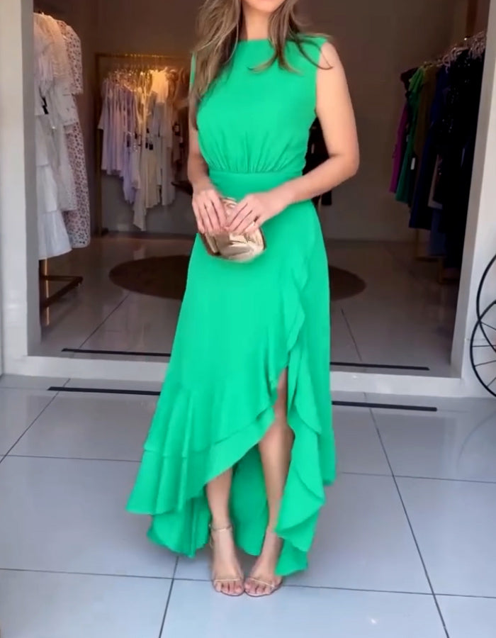 Solid Color Casual Dress