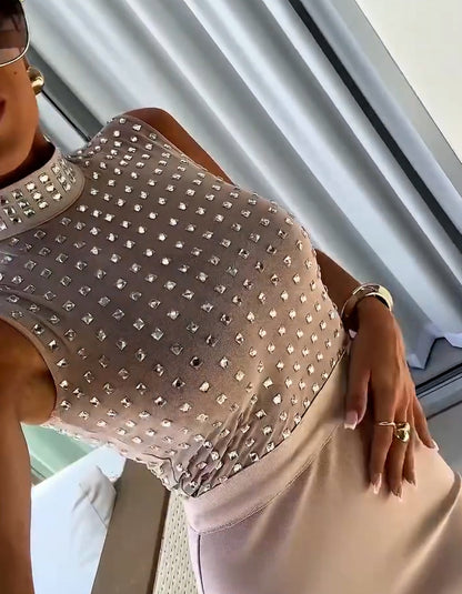 Rhinestone Slim Dress