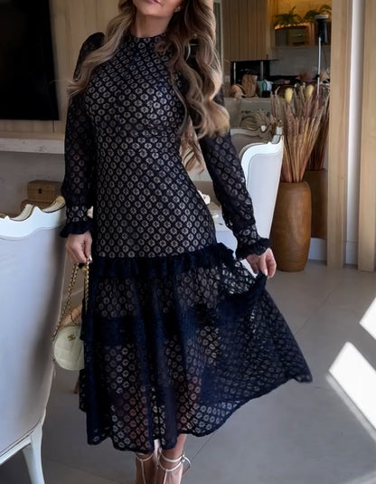 Navy Blue Tulle Dress