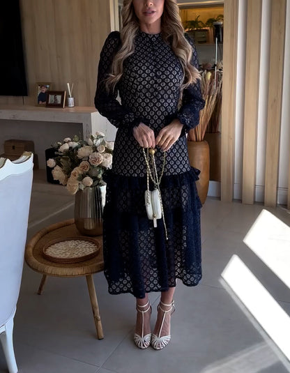 Navy Blue Tulle Dress