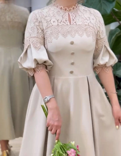 Beige Casual Dress