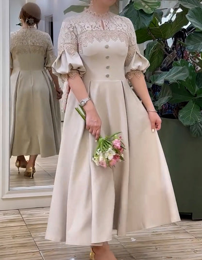 Beige Casual Dress