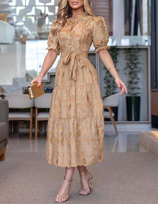Khaki Printing Dress
