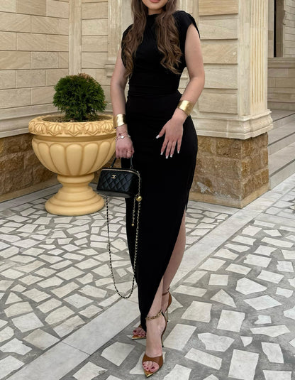 Black Waist Slim Dress