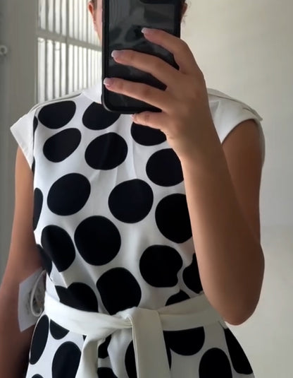 Black Polka Dot Maxi Dress