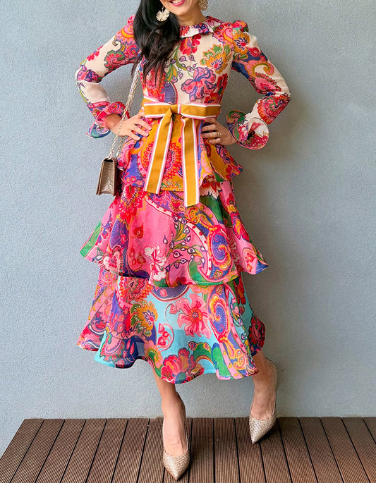 Colorful Multi-Layer Dress
