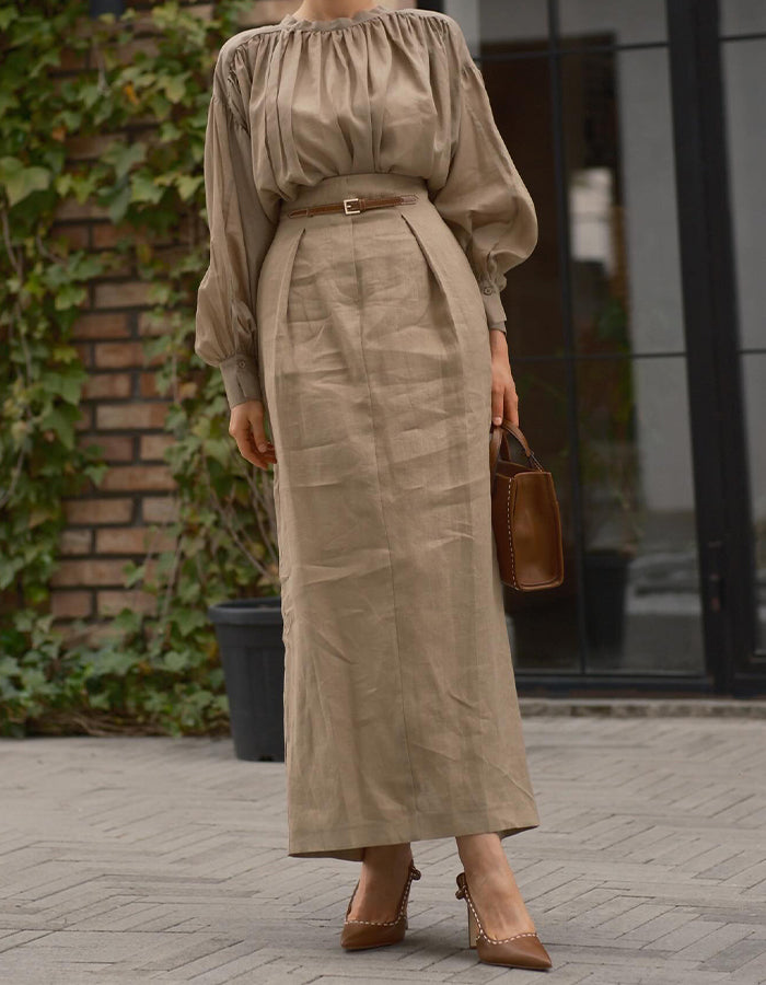 Khaki Suit Dress