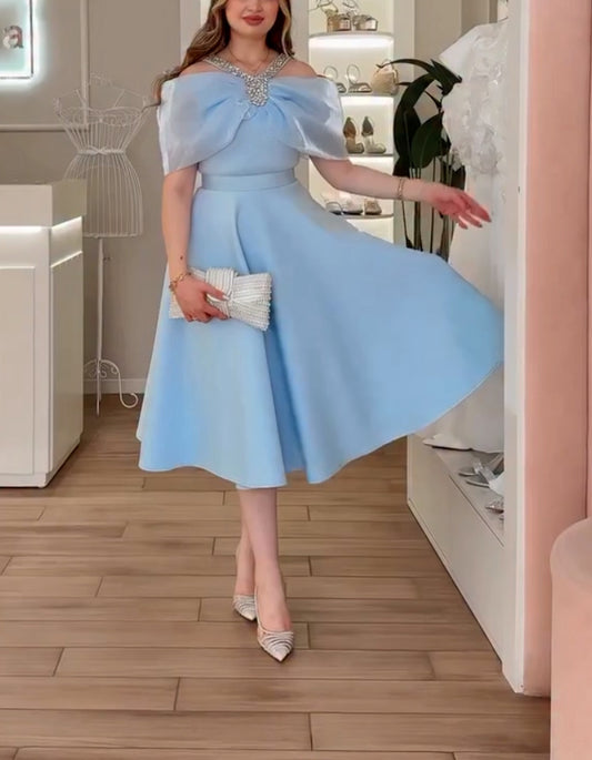Cross-Strap A-Line Dress