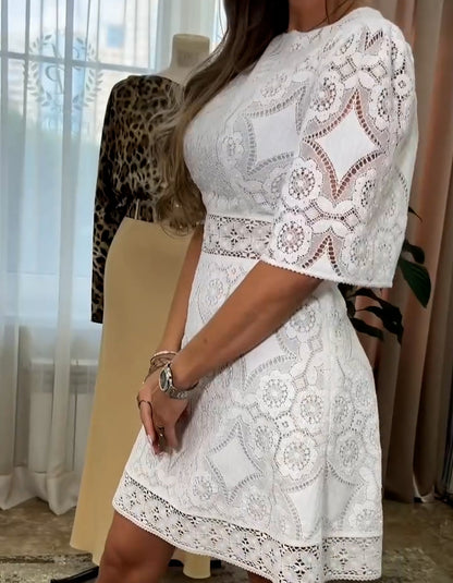 White Comfy Mini Dress