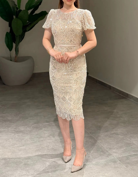 Beige Midi Dress