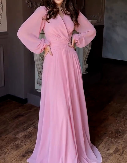 Solid-Color Crystal Dress