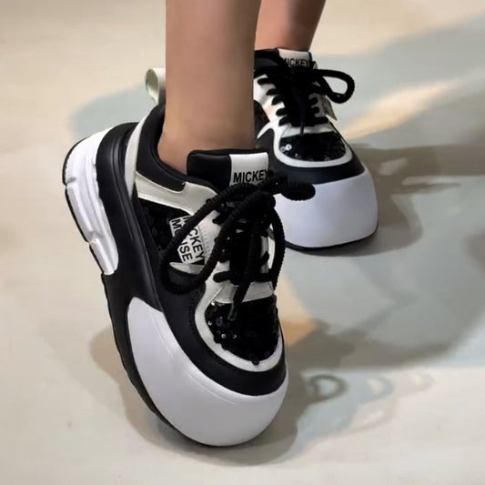 Lace-Up Round-Toe Shoes