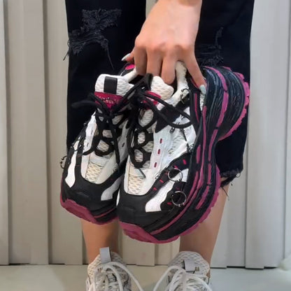 Color-Blocked Casual Sneakers
