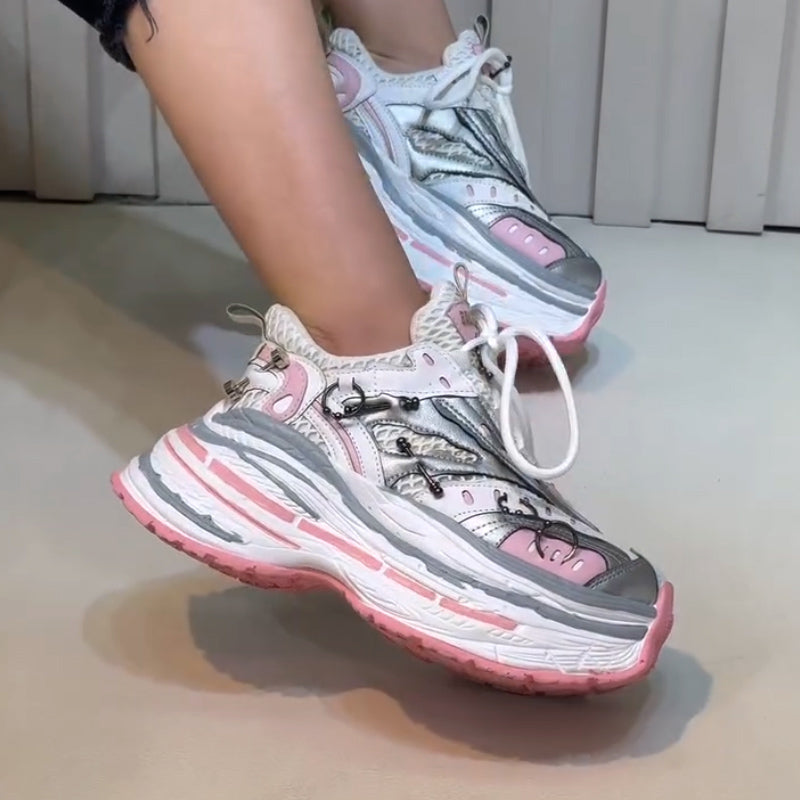 Color-Blocked Casual Sneakers