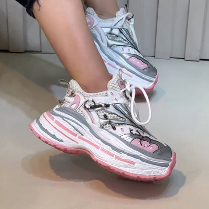 Color-Blocked Casual Sneakers